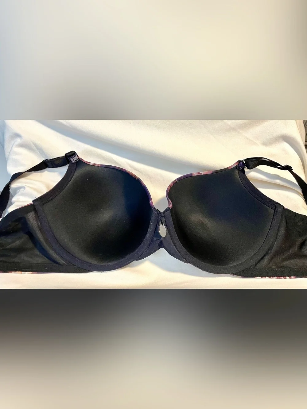 TORRID Curve 360 T~Shirt Bra - Back Smoothing/Keyhole - Black Floral - Size 40C